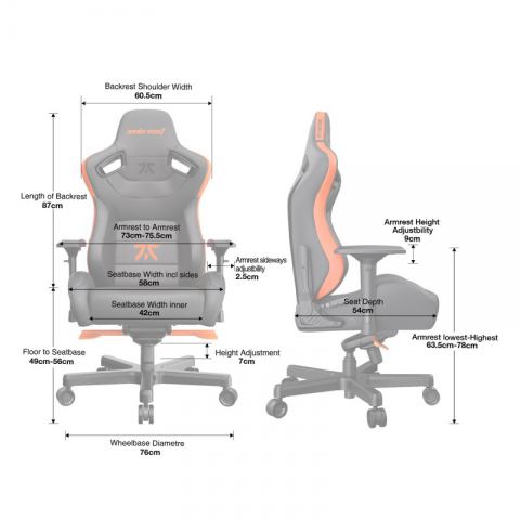 Игровое кресло Anda Seat Fnatic Edition, черный