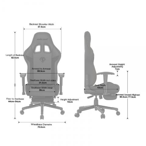 Игровое кресло Anda Seat Jungle, черный