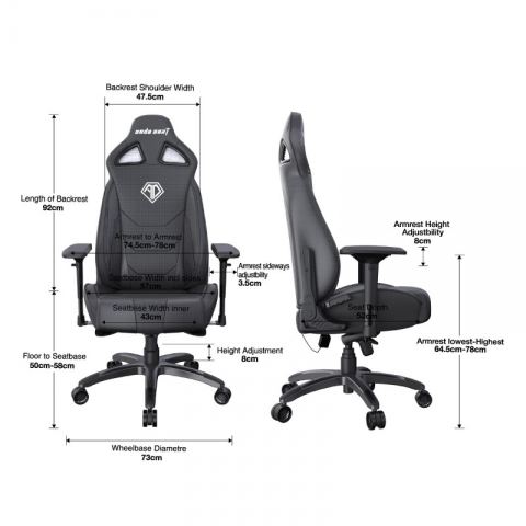 Игровое кресло Anda Seat Throne, черный