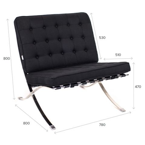 Диван EverProf Barcelona-1 Ткань Черный