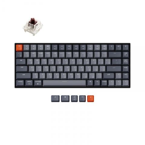Беспроводная механическая клавиатура Keychron K2, 84 клавиши, White Led подсветка, Gateron Brown Switch