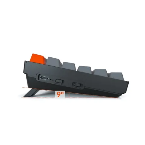 Беспроводная механическая клавиатура Keychron K2, Light Grey, 84 клавиши, алюминиевый корпус, RGB подсветка, Gateron Red Switch
