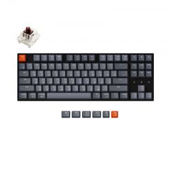 Беспроводная механическая клавиатура Keychron K8, TKL, алюминиевый корпус, White LED подсветка, Gateron Brown Switch