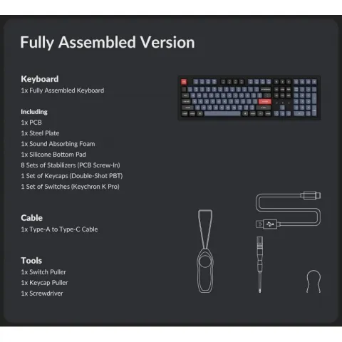 Беспроводная механическая клавиатура QMK Keychron K10 Pro, 108 клавиш, Hot-Swap, Keychron K pro Brown Switch