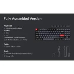 Беспроводная механическая клавиатура QMK Keychron K13 Pro, 90 клавиш, Hot-Swap, Gateron low profile Brown Switch