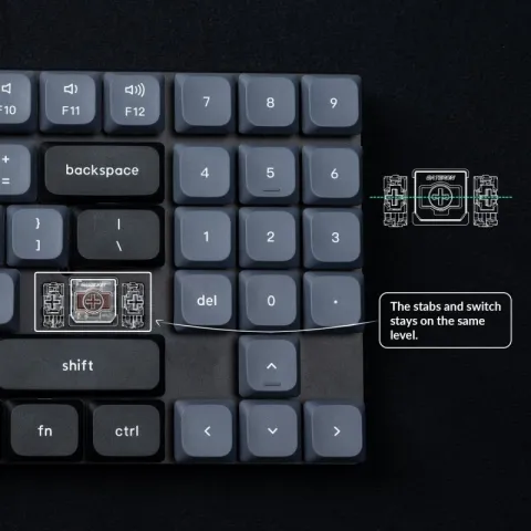 Беспроводная механическая клавиатура QMK Keychron K13 Pro, 90 клавиш, Hot-Swap, Gateron low profile Brown Switch