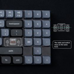 Беспроводная механическая клавиатура QMK Keychron K13 Pro, 90 клавиш, Hot-Swap, Gateron low profile Red Switch