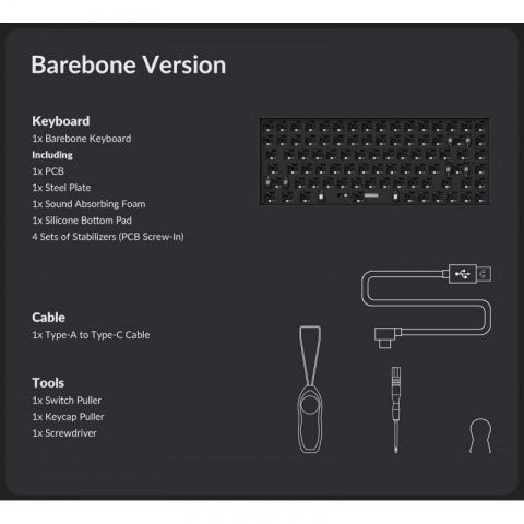 Беспроводная механическая клавиатура QMK Keychron K2 Pro, 84 клавиши, Hot-Swap, Keychron K pro Brown Switch