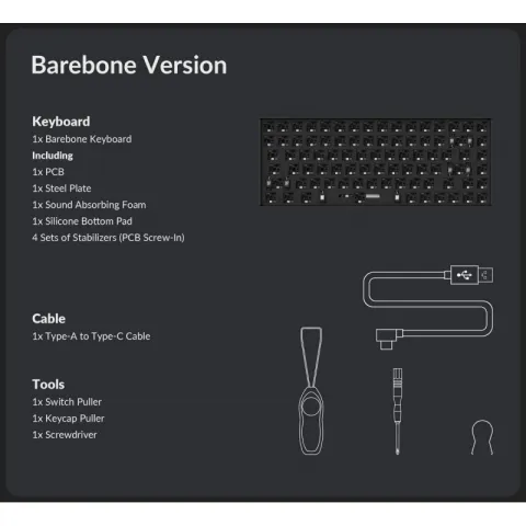 Беспроводная механическая клавиатура QMK Keychron K2 Pro, 84 клавиши, Hot-Swap, Keychron K pro Red Switch