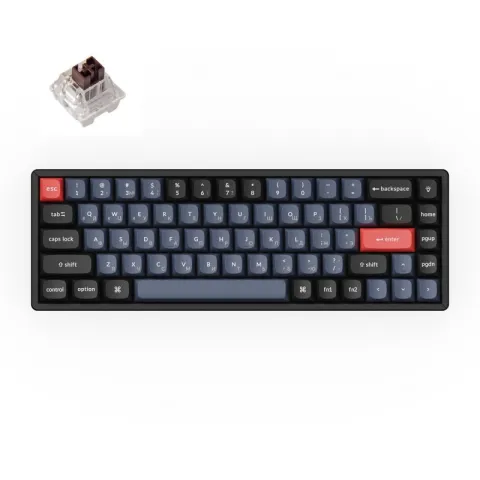 Беспроводная механическая клавиатура QMK Keychron K6 Pro, 68 клавиш, Hot-Swap, Brown Switch