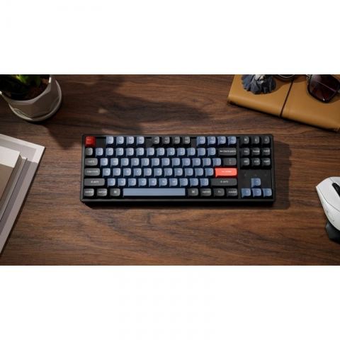 Беспроводная механическая клавиатура QMK Keychron K8 Pro, 87 клавиш, Hot-Swap, Gateron G pro Blue Switch