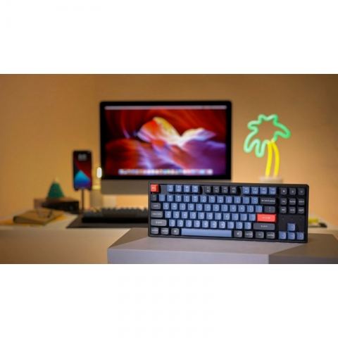 Беспроводная механическая клавиатура QMK Keychron K8 Pro, 87 клавиш, Hot-Swap, Gateron G pro Blue Switch