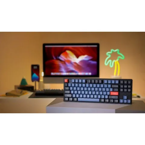 Беспроводная механическая клавиатура QMK Keychron K8 Pro, 87 клавиш, Hot-Swap, Gateron G pro Blue Switch