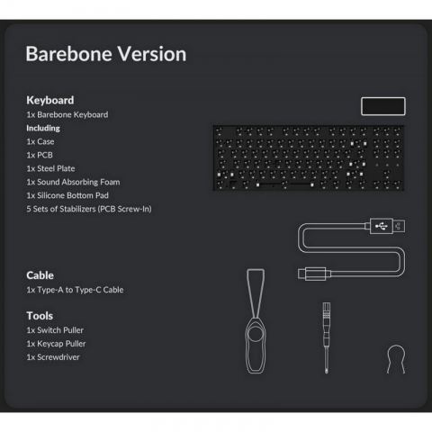 Беспроводная механическая клавиатура QMK Keychron K8 Pro, 87 клавиш, Hot-Swap, Gateron G pro Blue Switch