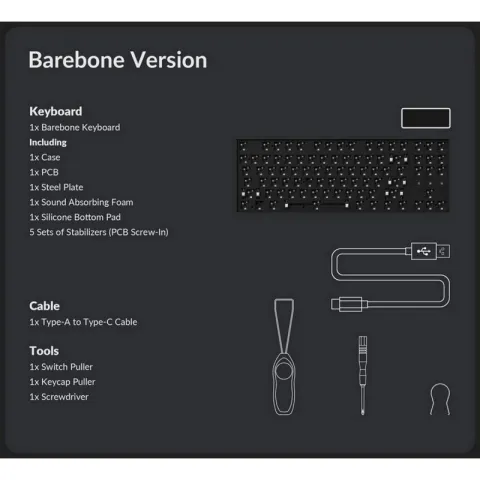 Беспроводная механическая клавиатура QMK Keychron K8 Pro, 87 клавиш, Hot-Swap, Gateron G pro Blue Switch