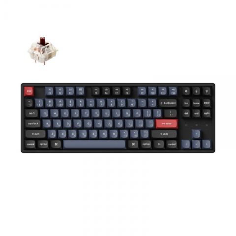 Беспроводная механическая клавиатура QMK Keychron K8 Pro, 87 клавиш, Hot-Swap, Gateron G pro Brown Switch