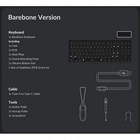 Беспроводная механическая клавиатура QMK Keychron K8 Pro, 87 клавиш, Hot-Swap, Gateron G pro Brown Switch