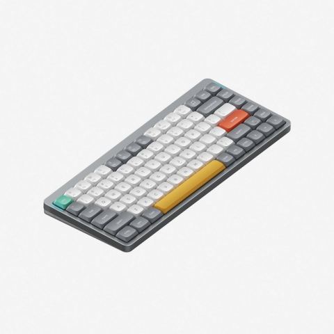 Беспроводная механическая клавиатура QMK Nuphy AIR75v2 Lunar Gray, RGB, Hot Swap, Wisteria Switch