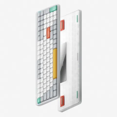 Беспроводная механическая клавиатура QMK Nuphy AIR96v2 Ionic White (EN), RGB, Hot Swap, Wisteria Switch