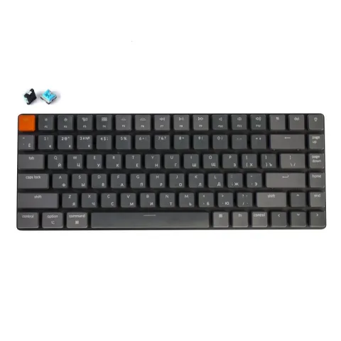 Беспроводная механическая ультратонкая клавиатура Keychron K3, 84 клавиши, RGB подсветка, Blue Switch