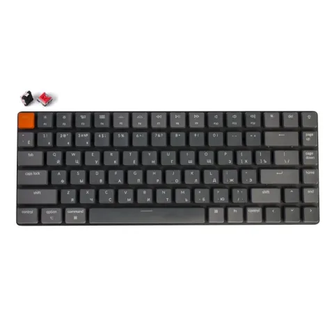 Беспроводная механическая ультратонкая клавиатура Keychron K3, 84 клавиши, RGB подсветка, Red Switch