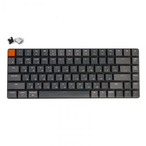 Беспроводная механическая ультратонкая клавиатура Keychron K3, 84 клавиши, RGB подсветка, White Switch