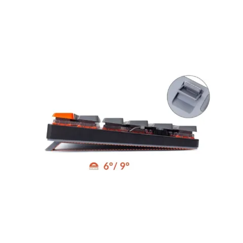 Беспроводная механическая ультратонкая клавиатура Keychron K3, Light Grey, 84 клавиши, RGB подсветка, Red Switch