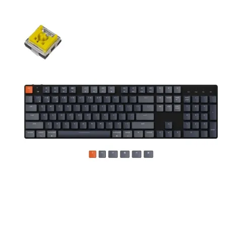Беспроводная механическая ультратонкая клавиатура Keychron K5SE, Full Size, RGB подсветка, Banana Switch
