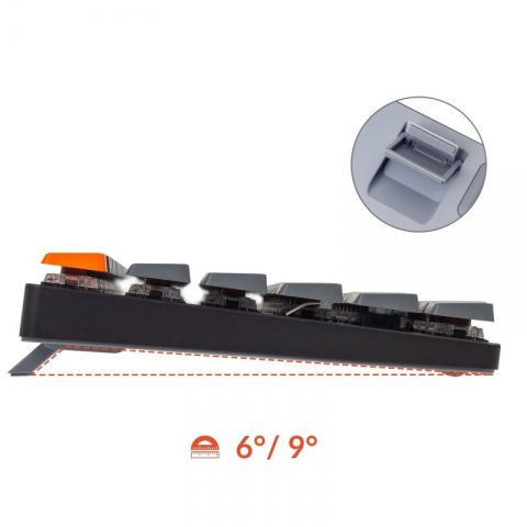 Беспроводная механическая ультратонкая клавиатура Keychron K5SE, Full Size, RGB подсветка, Blue Switch