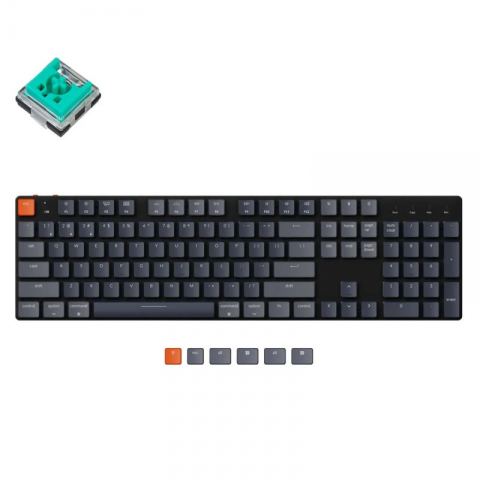 Беспроводная механическая ультратонкая клавиатура Keychron K5SE, Full Size, RGB подсветка, Mint Switch
