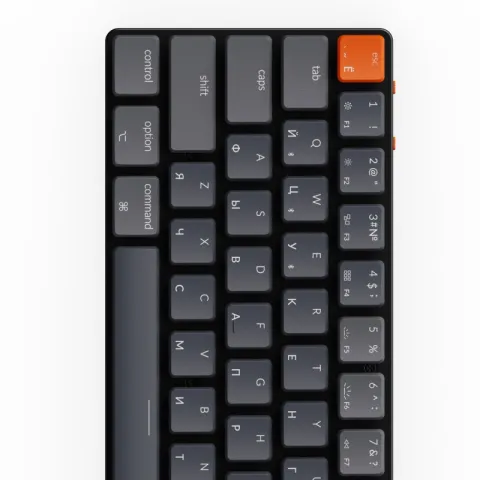 Беспроводная механическая ультратонкая клавиатура Keychron K7, 68 клавиш, White LED подсветка, Blue Switch