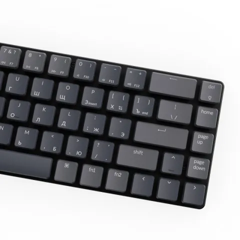 Беспроводная механическая ультратонкая клавиатура Keychron K7, 68 клавиши, RGB подсветка, Mint Switch