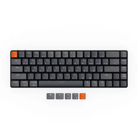 Беспроводная механическая ультратонкая клавиатура Keychron K7, 68 клавиши, RGB подсветка, Red Switch (K7-E1)