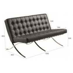 Диван Everprof Barcelona-2 Экокожа Черный