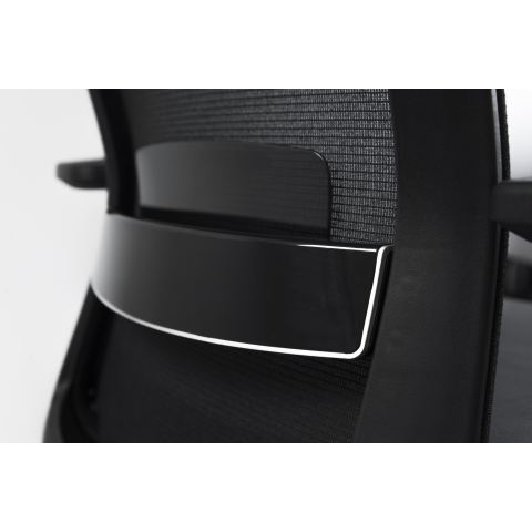 Кресло Falto A-1 AON-11-KAL-AL/BK-BK-L (каркас черный, спинка черная, сидение эко-кожа черная)