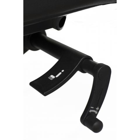 Кресло Falto A-1 AON-11-KAL-AL/BK-BK-L (каркас черный, спинка черная, сидение эко-кожа черная)