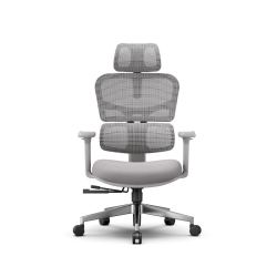 Эргономичное компьютерное кресло FoxGear NETZ модель XO - office edition, серый