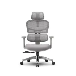 Эргономичное компьютерное кресло FoxGear NETZ модель XO - office edition, серый
