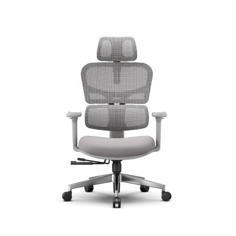 Эргономичное компьютерное кресло FoxGear NETZ модель XO - office edition, серый