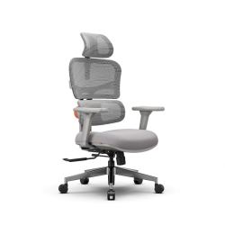 Эргономичное компьютерное кресло FoxGear NETZ модель XO - office edition, серый