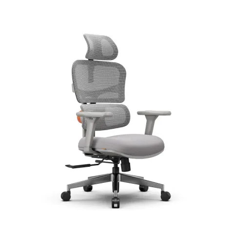 Эргономичное компьютерное кресло FoxGear NETZ модель XO - office edition, серый
