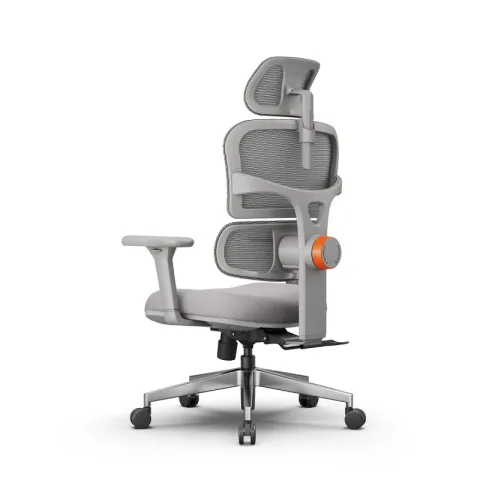 Эргономичное компьютерное кресло FoxGear NETZ модель XO - office edition, серый