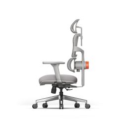 Эргономичное компьютерное кресло FoxGear NETZ модель XO - office edition, серый