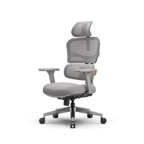 Эргономичное компьютерное кресло FoxGear NETZ модель XO - office edition, серый