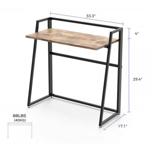 Складной письменный стол (для компьютера) EUREKA ERK-FD-03VP с шириной 84 см, Vintage Brown