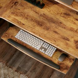 Стол для компьютера угловой (левый) c электрической регулировкой по высоте EUREKA ERK-L60L-RB