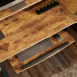 Стол для компьютера угловой (правый) c электрической регулировкой по высоте EUREKA ERK-L60R-RB