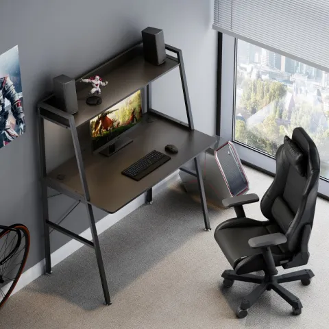 Стол письменный EUREKA ERK-LD-43B с шириной 109 см, Black