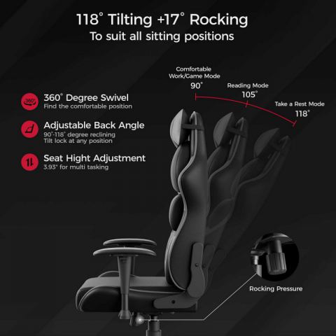 Эргономичное кресло Eureka Hector, Grey