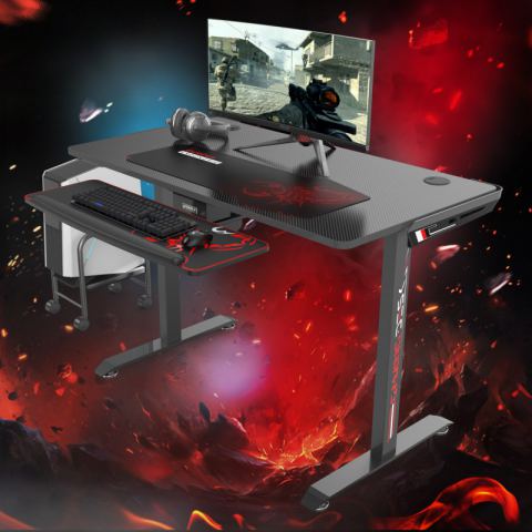 Стол компьютерный игровой Eureka I1-S, чёрный